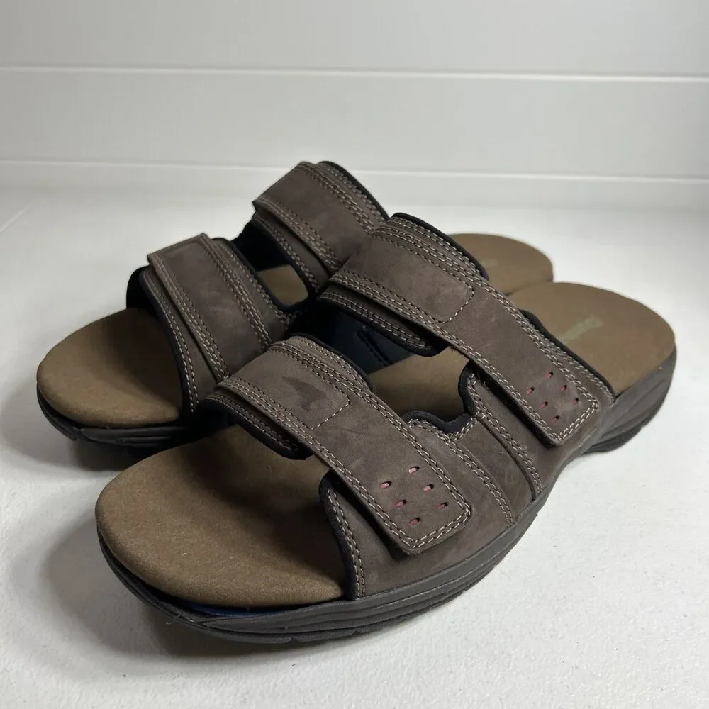 Dunham Men's Sandals Size 12 6E Newport Dark Brown Slides CH0485 Shoes